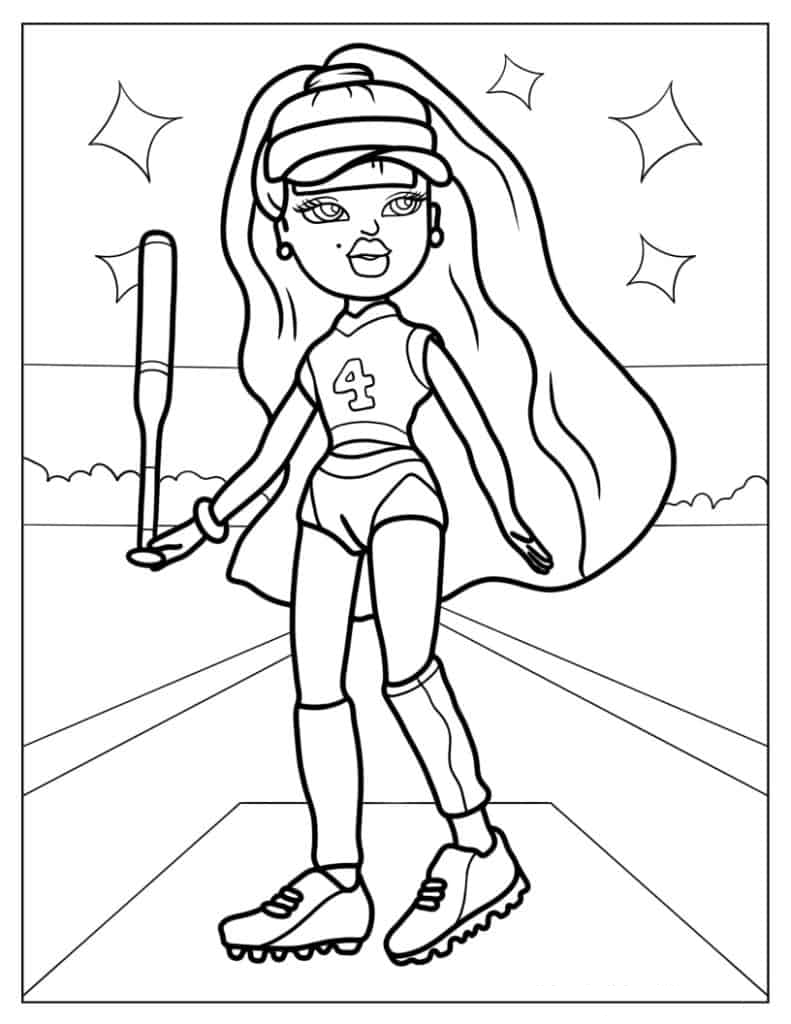 Bratz Phoebe Playing Baseball