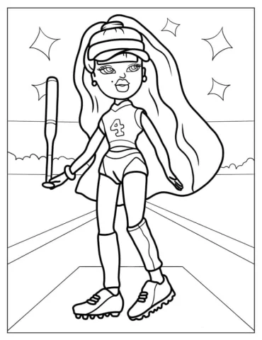 Bratz Phoebe Playing Baseball