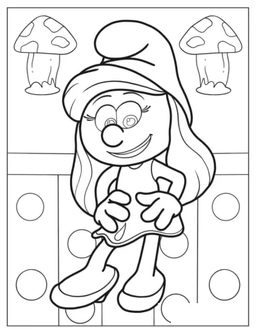 Smurfette In Pretty Dress