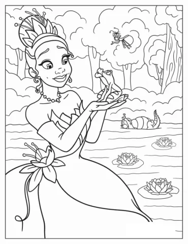 Tiana, Naveen, Ray, And Louis By The River
