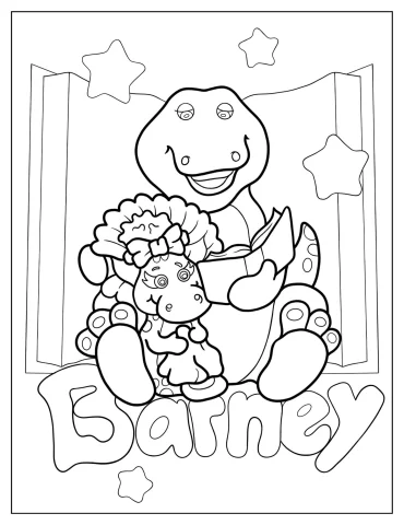 Barney Reading To Baby Bop