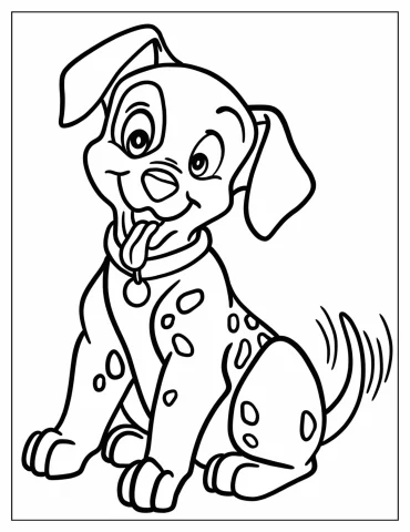 Patch Dalmatian Coloring Page For Preschoolers