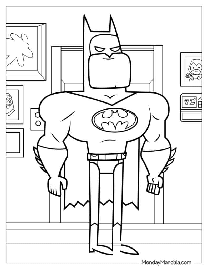 Teen Titans Go Batman Coloring Page