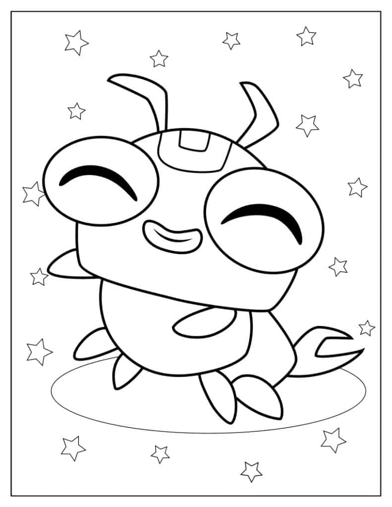 Kawaii Silkie Coloring Page For Preschoolers