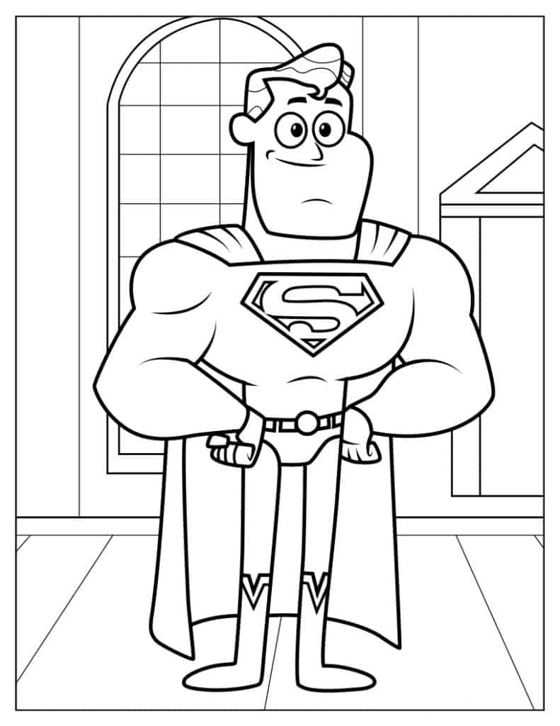 Coloring Sheet Of Teen Titans Go Superman