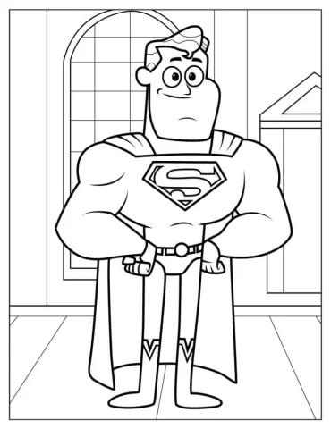 Coloring Sheet Of Teen Titans Go Superman