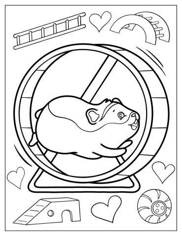Hamster Running In Wheel