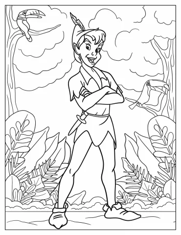 Peter Pan Coloring Page For Kids