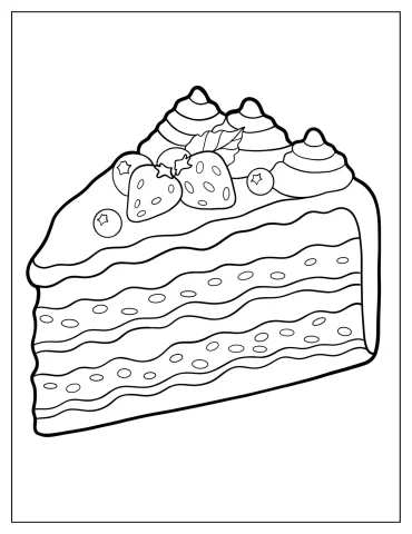 Coloring Sheet Of Strawberry Shortcake Slice