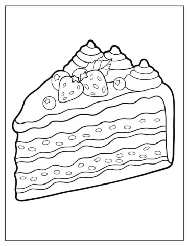 Coloring Sheet Of Strawberry Shortcake Slice