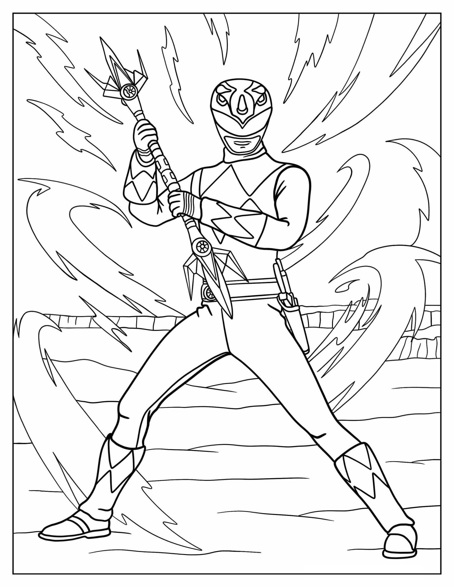 Blue Ranger Billy Cranston With Power Lance