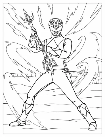 Blue Ranger Billy Cranston With Power Lance