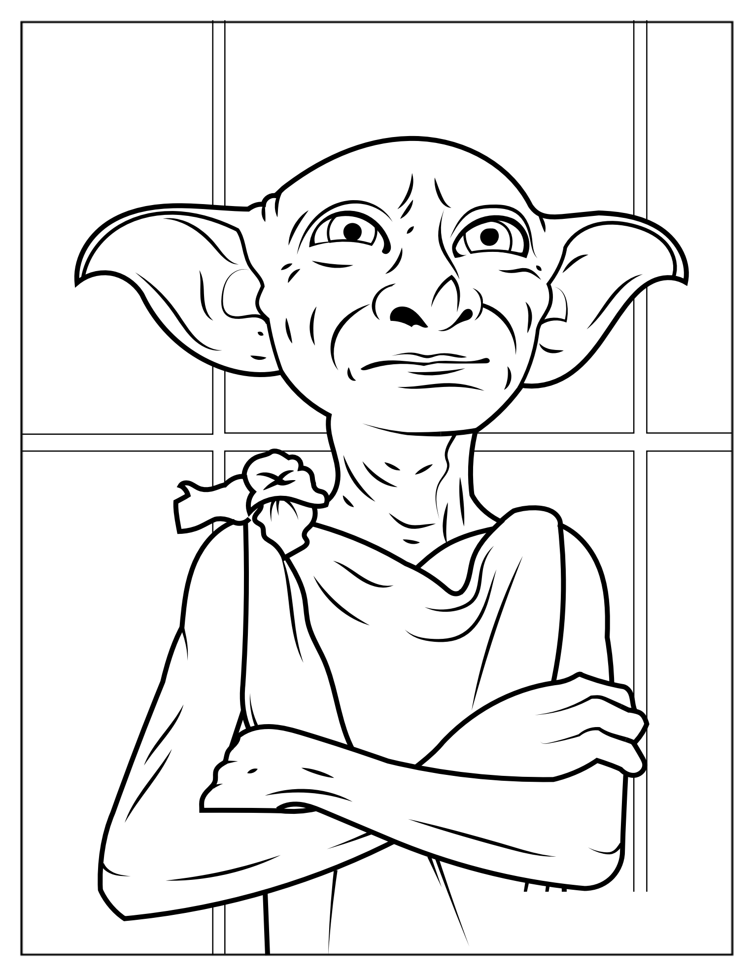 Close Up Of Sad Dobby With Arms Crossed