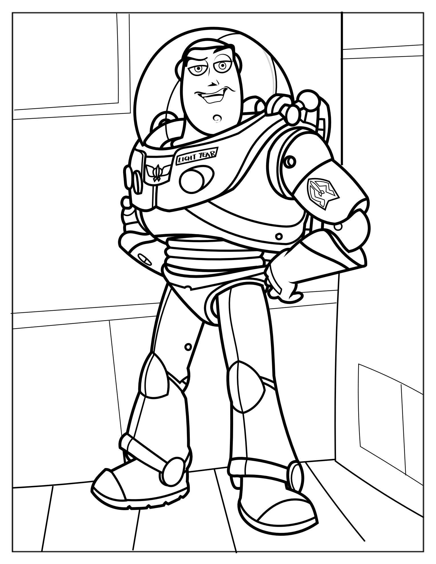 Buzz Lightyear Coloring In For Kids