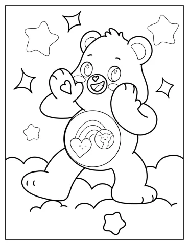 Bashful Heart Bear Calling Out