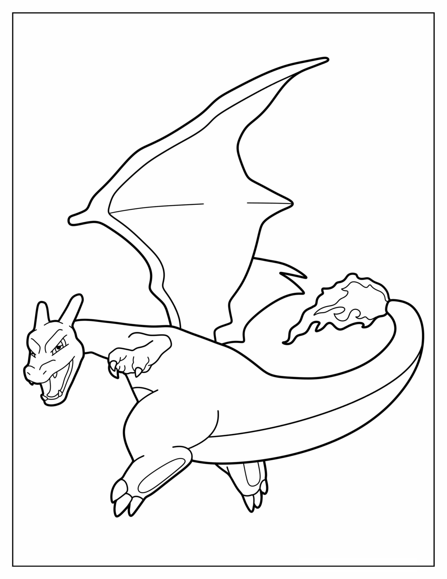Mega Charizard Coloring In For Kids