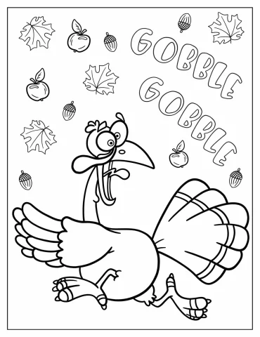 Thanksgiving Turkey Running Away