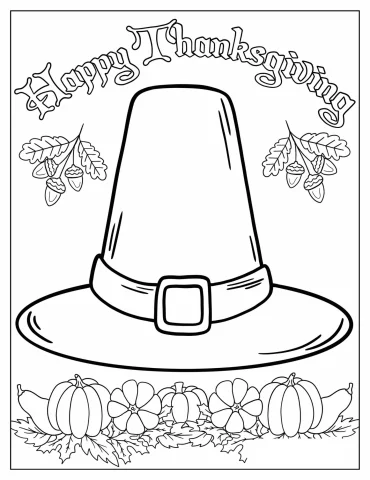 Large Thanksgiving Hat With Greeting
