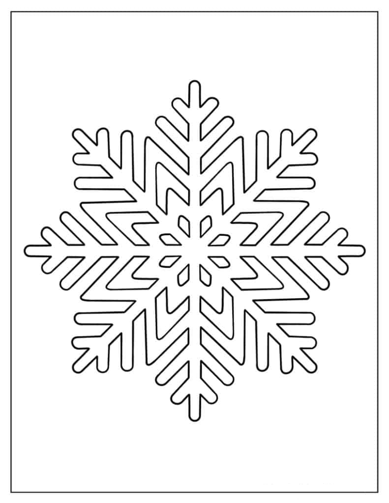Intricate Snowflake Coloring Page