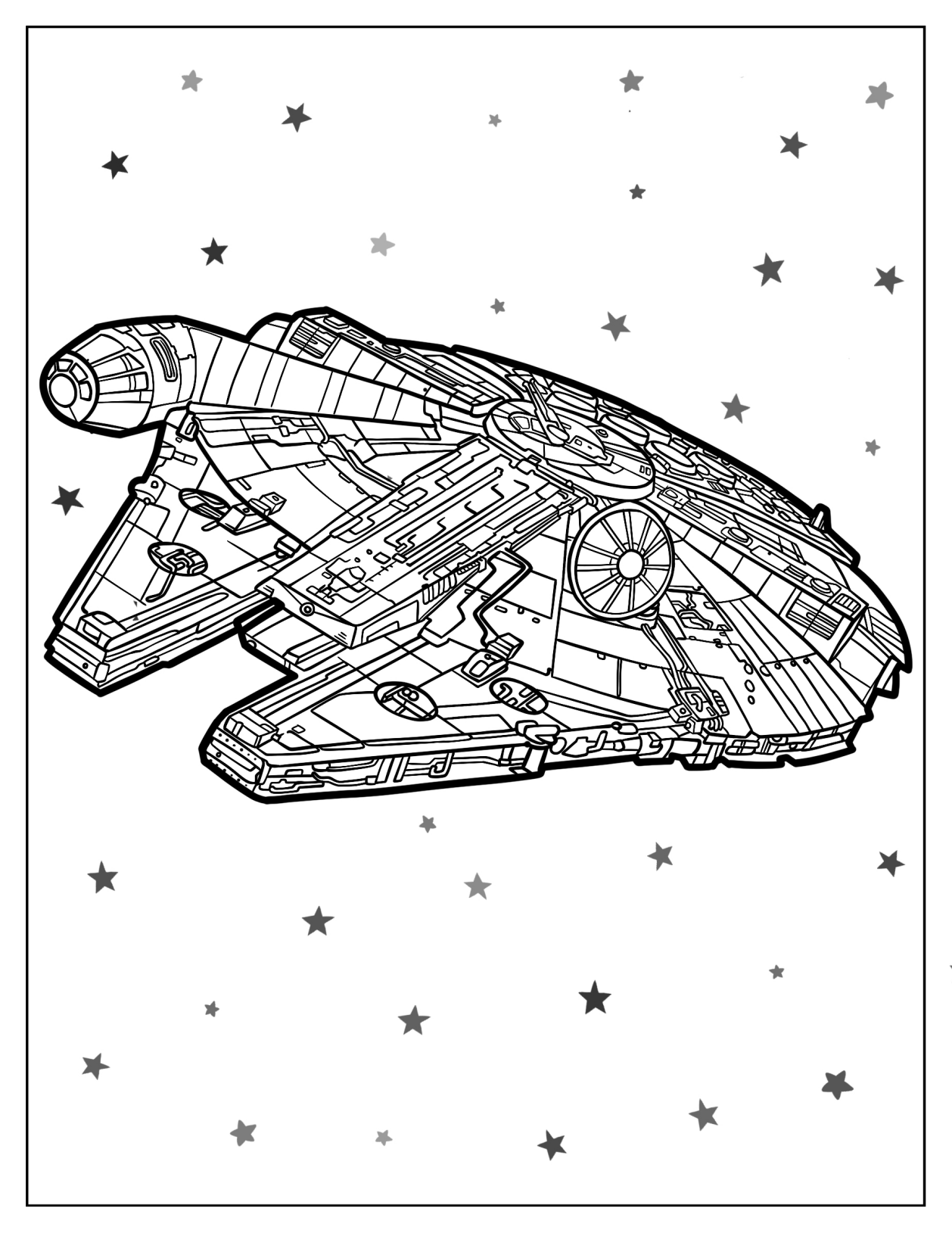 Millennium Falcon Coloring Page