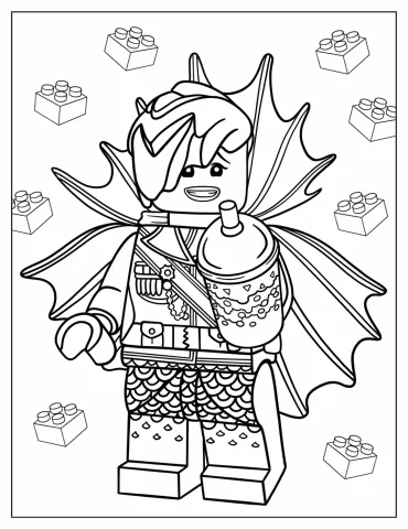 Shark Army General Coloring Page