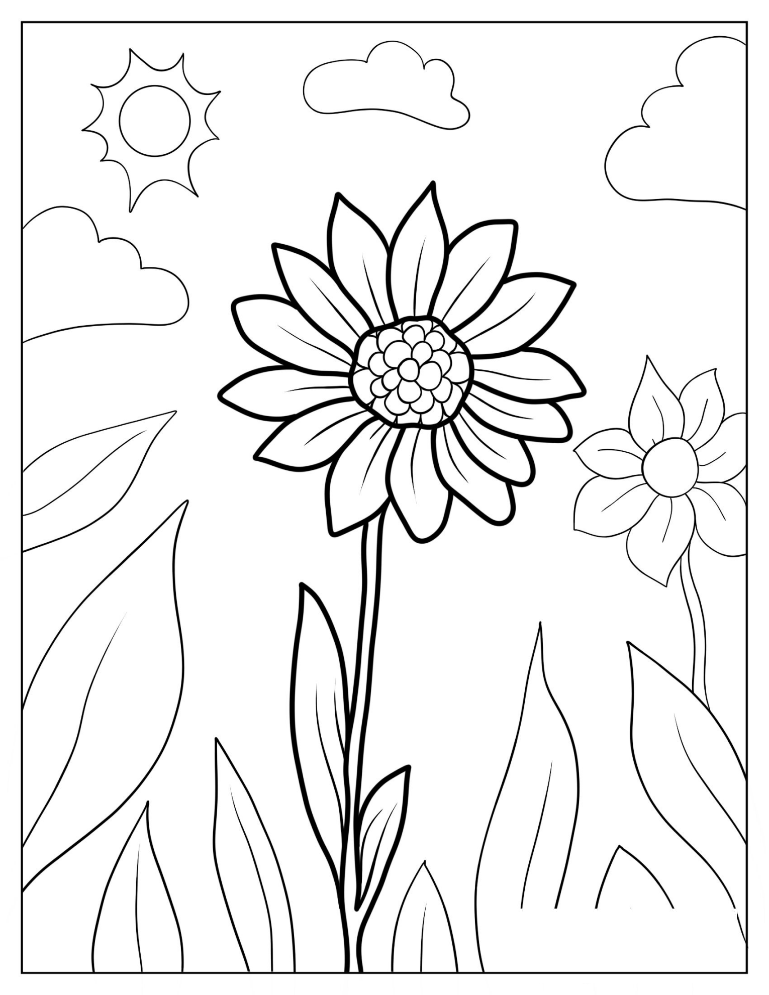 Maximilian Sunflower Under The Sun Coloring Sheet