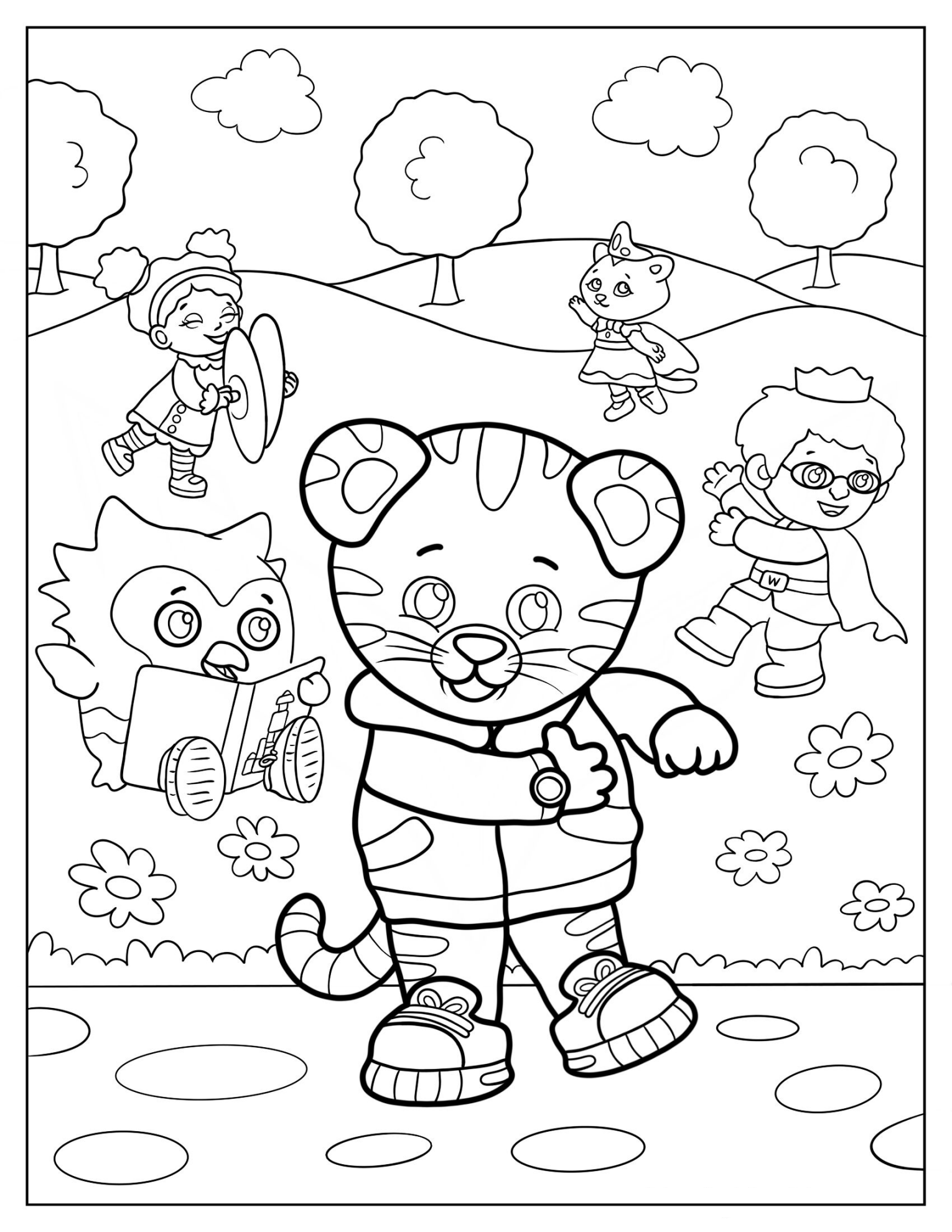 Daniel Tiger Playing With Friends Outdoors