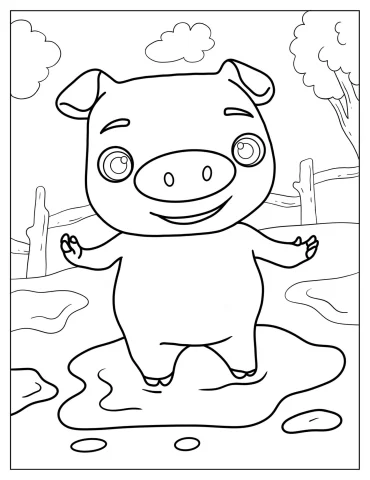 Happy Pepe Coloring Page