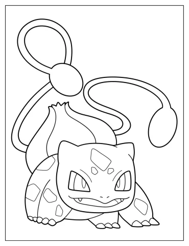 Bulbasaur Using Tentacles Coloring Sheet