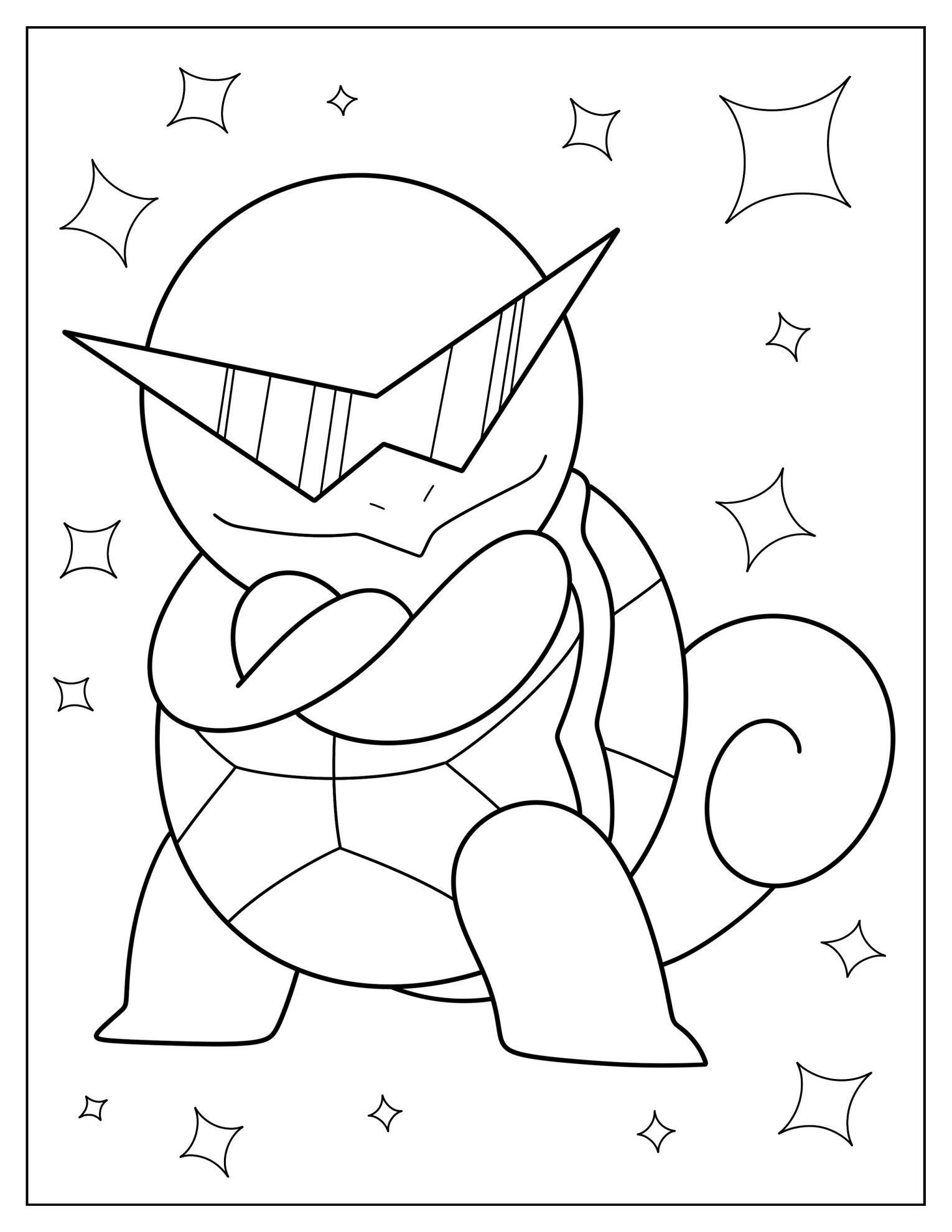 Cool Squirtle Squad Member With Arms Crossed