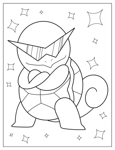 Cool Squirtle Squad Member With Arms Crossed