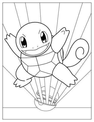 Squirtle Coming Out Of Pokeball