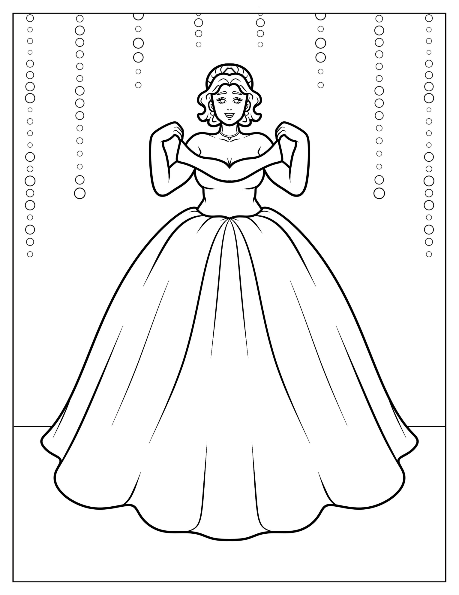 Off Shoulder Princess Ball Gown
