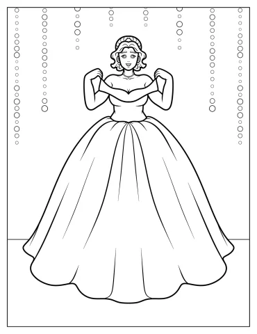 Off Shoulder Princess Ball Gown