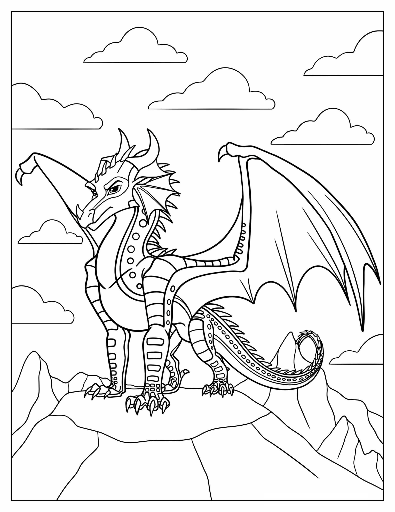 Glory Standing On Rock Coloring Page