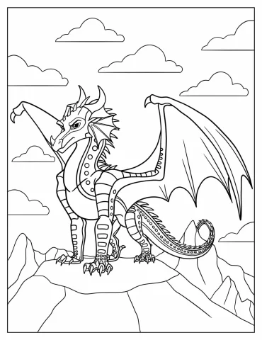 Glory Standing On Rock Coloring Page