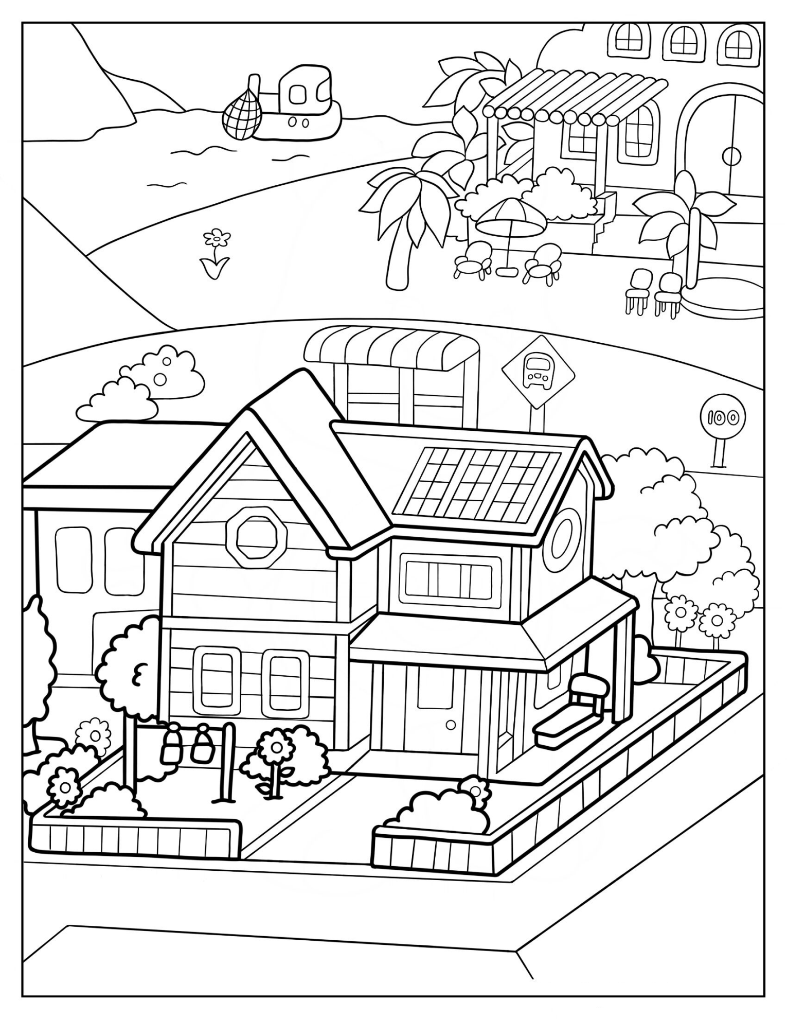 Toca Boca Bohemian House Coloring Sheet