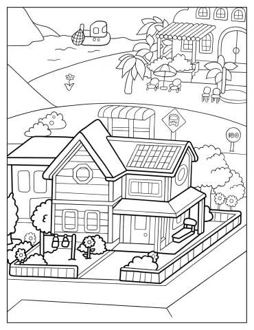 Toca Boca Bohemian House Coloring Sheet