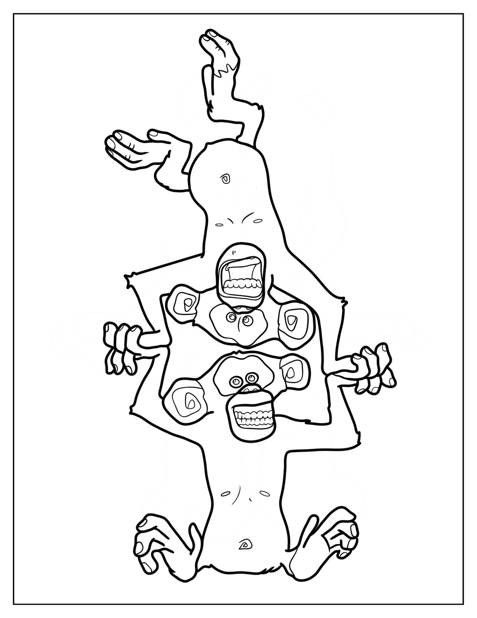Mason and Phil Chimpanzees Madagascar Coloring Page