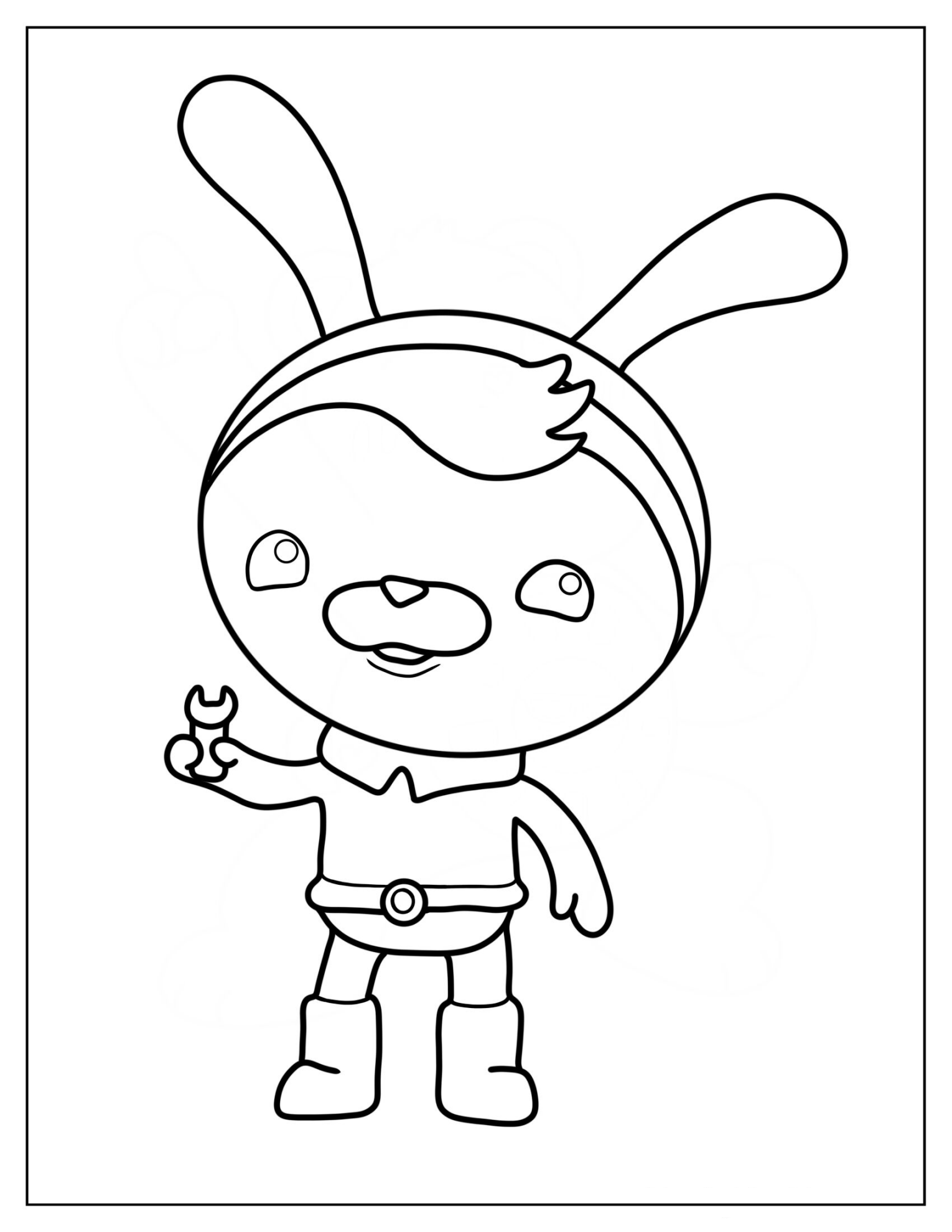 Easy Tweak Bunny Coloring Page