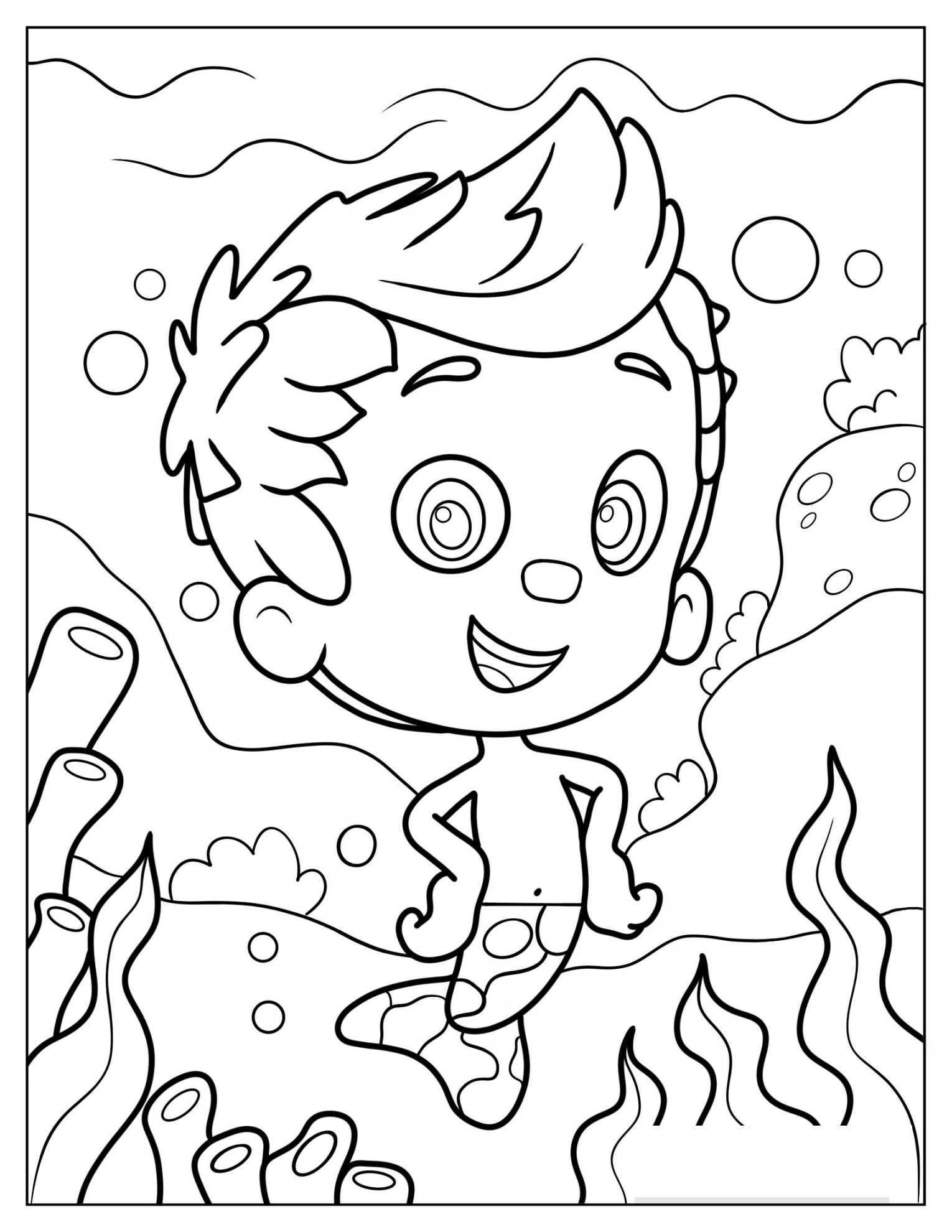 Simple Gil Coloring Page For Kids