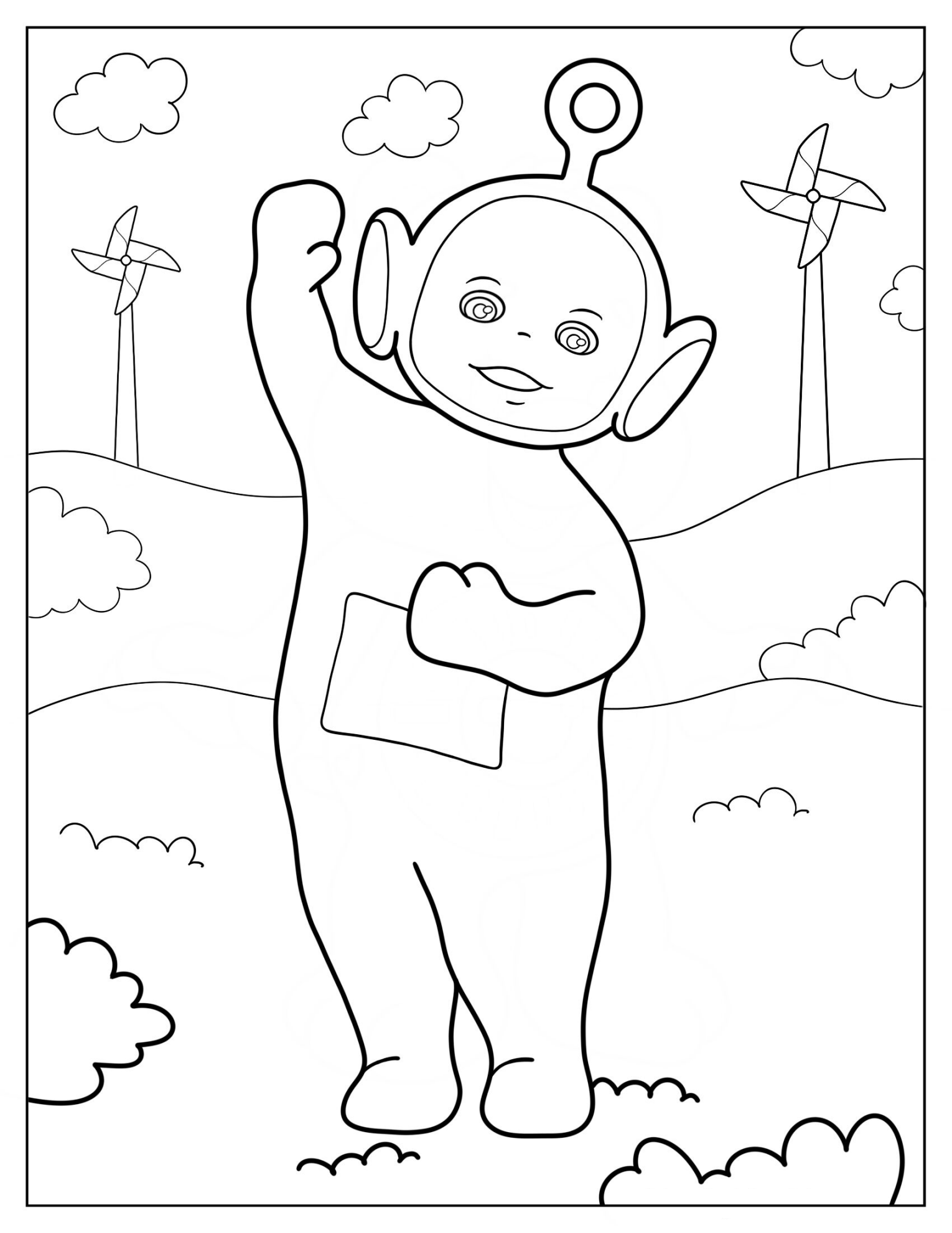 Smiling Po Waving In Forest