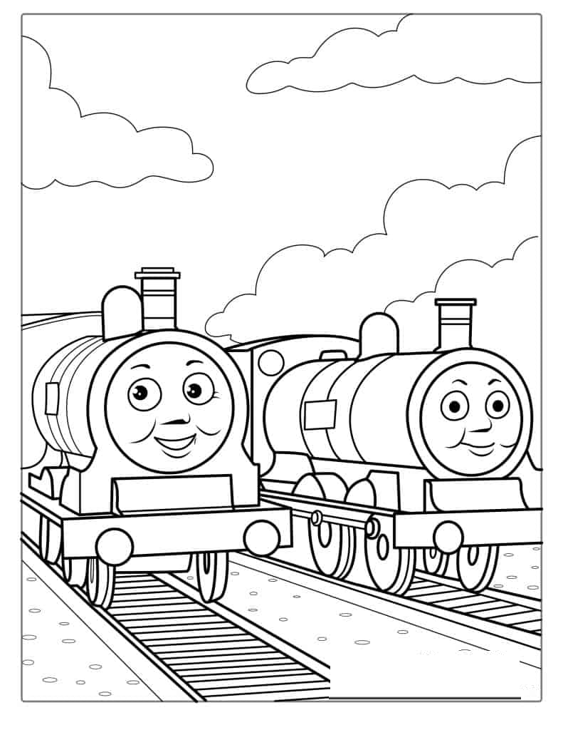 Donald And Douglas Coloring Sheet