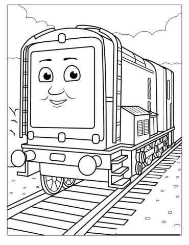 Coloring Page Of Diesel The Train