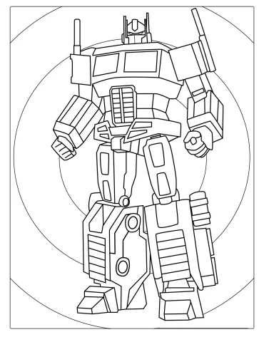 Easy Outline Of Optimus Prime For Kids