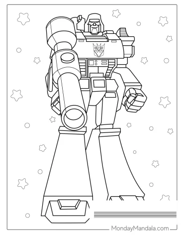 Vintage Megatron Coloring Sheet