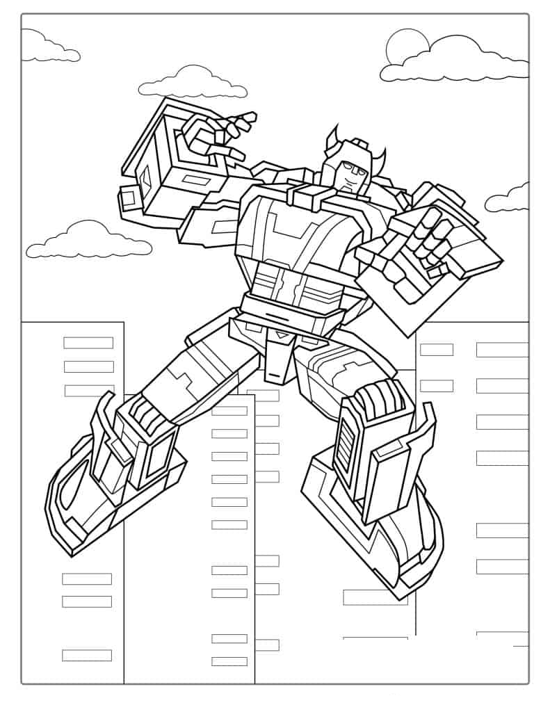 Coloring Page Of Bumblebee Transformer