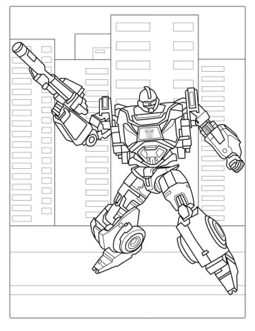Ironhide Transformer Coloring Picture
