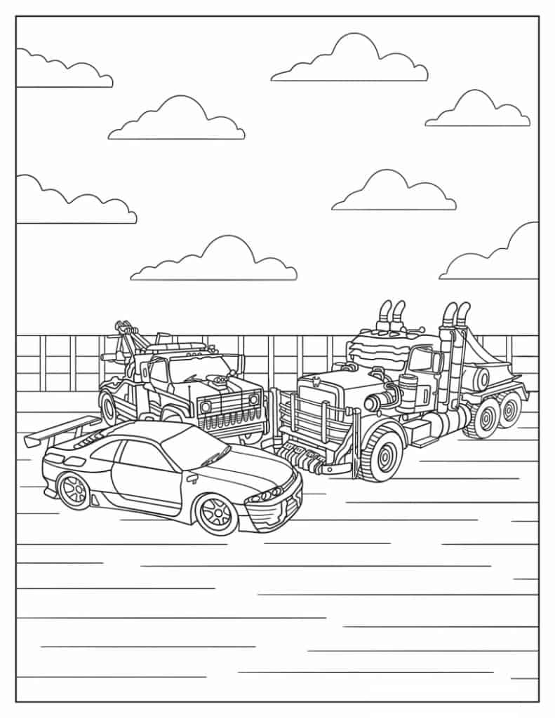 Autobots In Car Form For Transformers 7 Movie