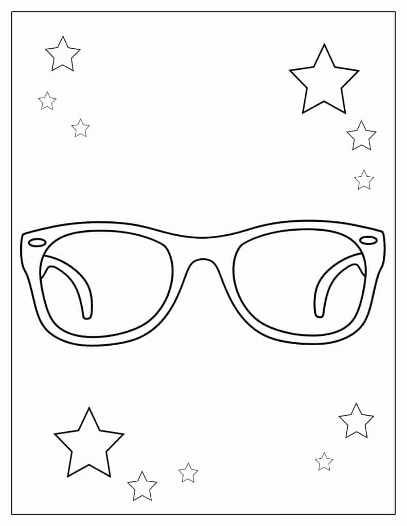 Coloring Page Of Blippi_s Glasses